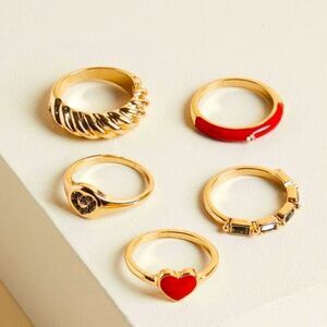 TORRID HEART SIGNET RING SET SIZE 9